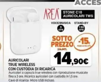 Expert Auricolari True Wireless Con Custodia Di Ricarica offerta