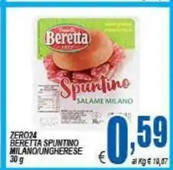 DEM Zero24 Beretta Spuntino Milano/Ungherese 30g offerta