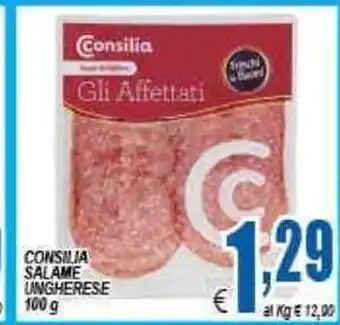 DEM Consilia Salame Ungheres e100g offerta