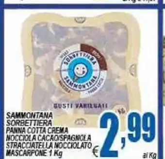 DEM Sammontana Sorbettiera Panna Cotta Crema 1kg offerta