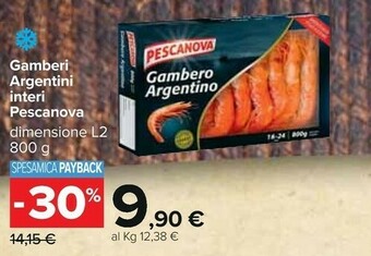 Pescanova Gamberi Argentini Interi L2 800 G