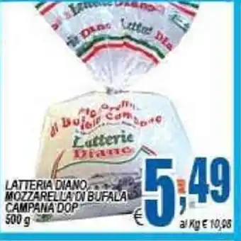 DEM latteria Diano Mozzarella Di Bufala Campana DOP 500g offerta