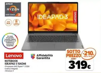 Expert Lenovo Ideapad 3 Notebook 15ADA6 offerta