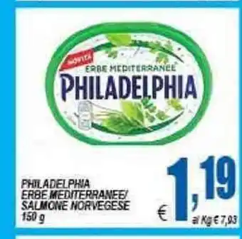 DEM Philadelphia Erbe Mediterranee/Salmone Norvegese 150g offerta