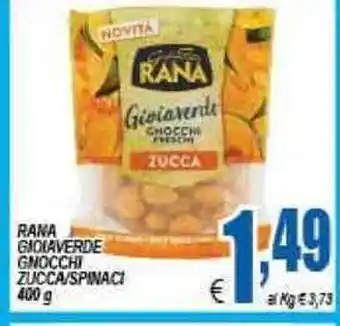 DEM Rana Gioiaverde Gnocchi Zucca/Spinaci 400g offerta