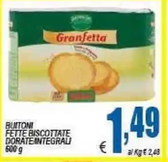 Buitoni Fette Biscottate dorate/Integrali 600g