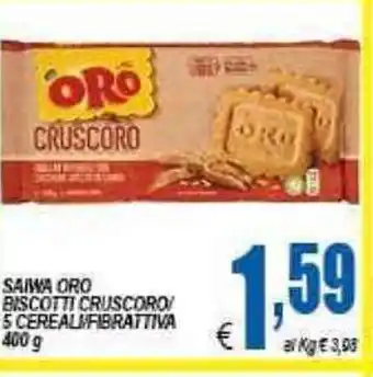 DEM Saiwa Oro Biscotti Cruscoro/ 5 Cereali/Fibrattiva 400g offerta