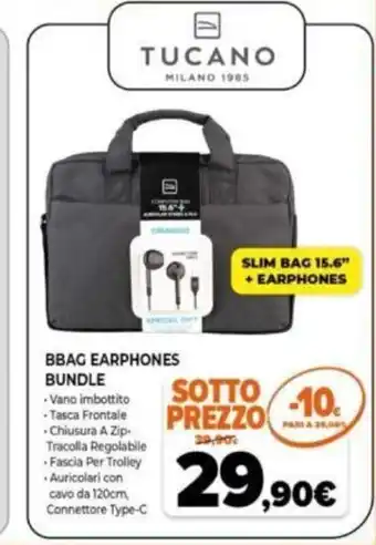 Expert Tucano Bbag Earphones Bundle offerta