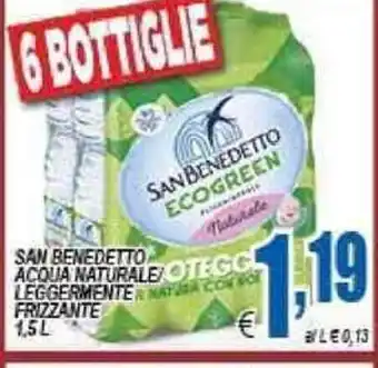 DEM San Benedetto Acqua Naturale/Leggermente Frizzante 1,5 L offerta