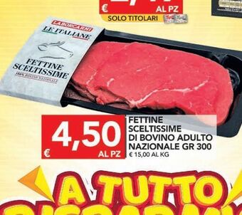 TuoDi Fettine sceltissime di bovino adulto nazionale gr 300 offerta