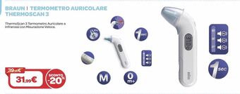 Braun termometro auricolare thermoscan 3
