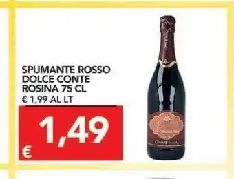 TuoDi Spumante rosso dolce conte rosina 75 cl offerta
