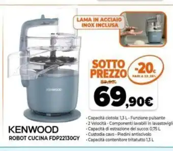 Expert Kenwood Robot Cucina FDP22130GY offerta