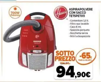 Expert Aspirapolvere Con Sacco TE75Pet011 offerta