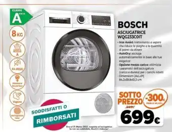 Expert BOSCH Asciugatrice WQG233COIT offerta