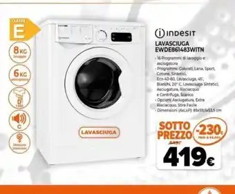 Expert Indesit Lavasciuga EWDE861483WITN offerta