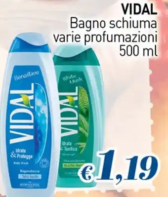 Vidal Bagno schiuma varie profumazioni 500 ml