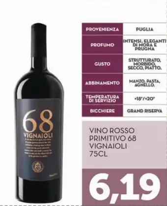 Altasfera 68 Vignaioli Vino Rosso Primitivo 75cl offerta