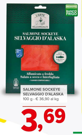Salmone Sockeye Selvaggio D'Alaska 100 g