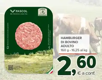 Todis Hamburger di Bovino Adulto 160 g offerta