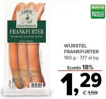 Todis L'Arte Delle Specialità Würstel Frankfurter 180 g offerta