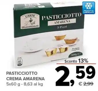 Todis L'Arte Delle Specialità Pasticciotto Crema Amarena 5x60 g offerta