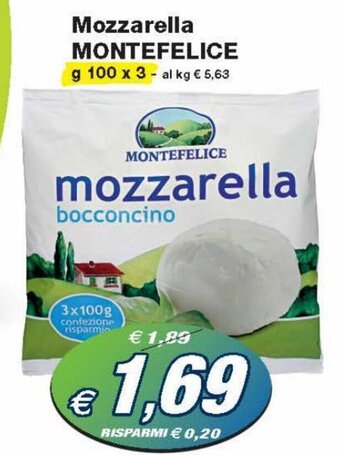 Prix Quality Montefelice Mozzarella g 100 x 3 offerta