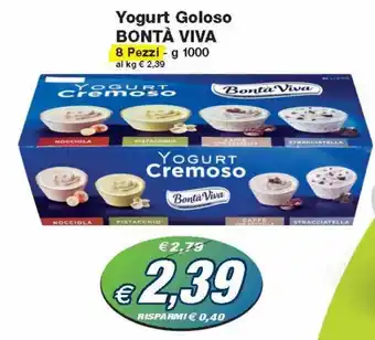 Prix Quality Bontà Viva Yogurt Goloso 8 Pezzi - g 1000 offerta