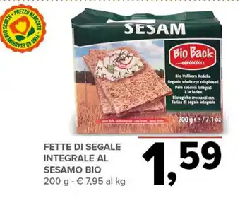 Todis Fette di Segale Integrale Al Sesamo Bio 200 g offerta