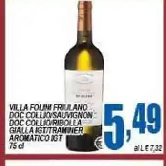 DEM Villa Folini Friulano Doc Collio/Sauvignon Doc Collio/Traminer Aromatico Igt 75cl offerta