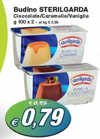 Prix Quality Sterilgarda Budino Cioccolato/Caramello/Vaniglia g 100 x 2 offerta