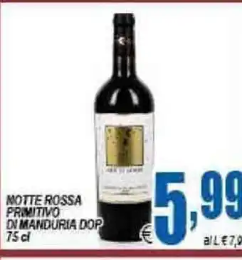 DEM Notte Rossa Primitivo Di Manduria Dop 75cl offerta