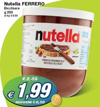 Prix Quality Ferrero Nutella Bicchiere g 200 offerta