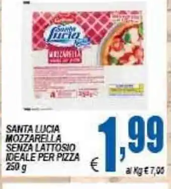DEM Santa Lucia Mozzarella Senza Lattosio Ideale Per Pizza 25g offerta