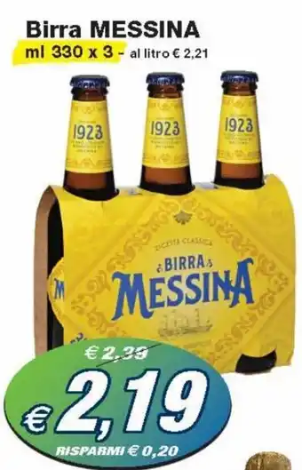 Prix Quality Messina Birra ml 330 x 3 offerta
