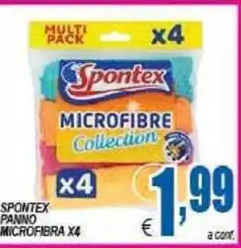 DEM Spontex Panno Microfibra x4 offerta
