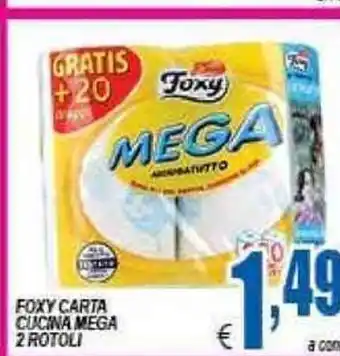 DEM Foxy Carta Cucina Mega 2 Rotoli offerta