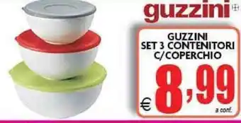 Guzzini Set 3 Contenitori C/Coperchio