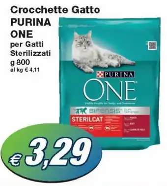 Prix Quality Purina One Crocchette Gatto Per Gatti Sterilizzati g 800 offerta
