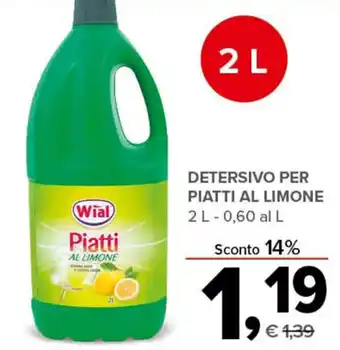 Todis Wial Detersivo per Piatti al limone 2 L offerta