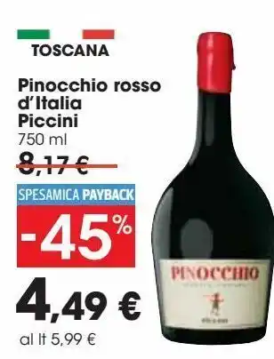 Pinocchio rosso d'italia piccini