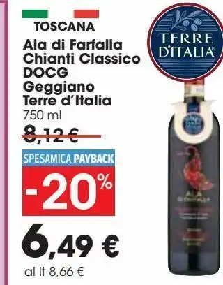 Carrefour Iper Ala di farfalla chianti classico docg geggiano terre d'italia offerta