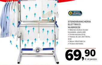 Todis Stendibiancheria Elettrico Nubreeze offerta