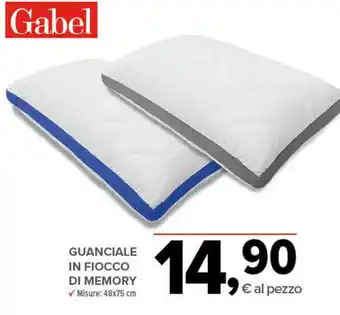 Todis Gabel Guanciale in Fiocco di Memory 48x75 cm offerta