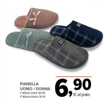 Todis Pianella Uomo 40-45 / Donna 36-41 offerta