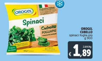 Deco Maxistore Orogel Cubello Spinaci Foglia Più g 900 offerta