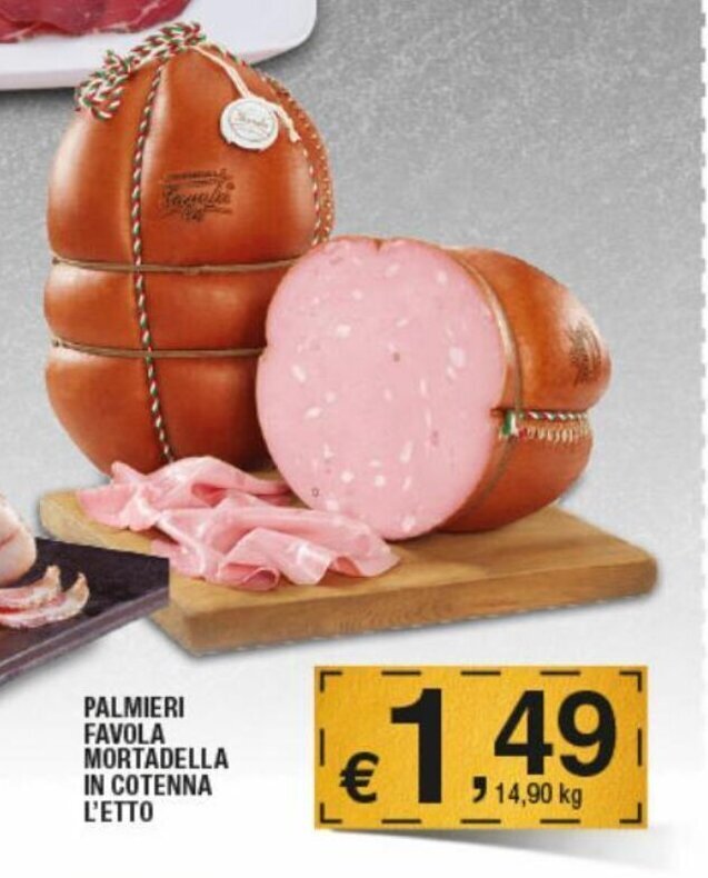 Palmieri Favola Mortadella in Cotenna l'etto offerta di Ok Sigma