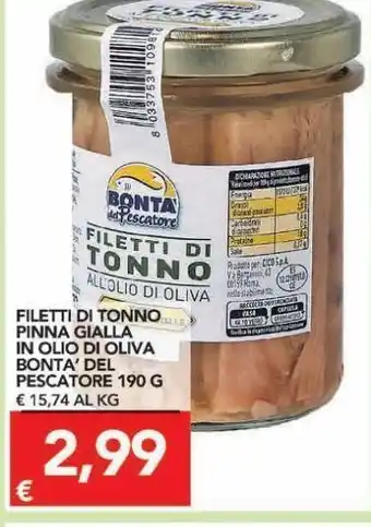 Filetti di tonno in olio bontà del pescatore