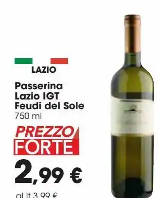 Carrefour Iper Passerina lazio igt feudi del sole offerta