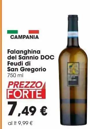 Carrefour Iper Falanghina del sannio doc feudi di san gregorio offerta